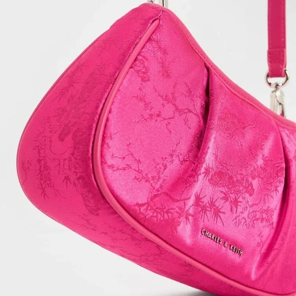 Pink Satin Floral mini bag - Picture 4 of 5